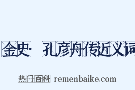 金史·孔彦舟传近义词是什么意思的图片